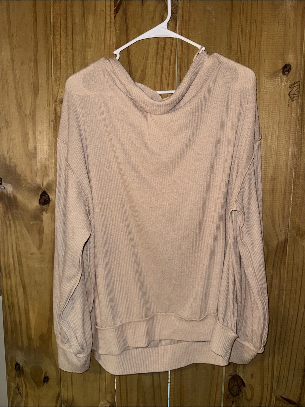 We the free Cozy Ribbed Crewneck Sweater - Cream